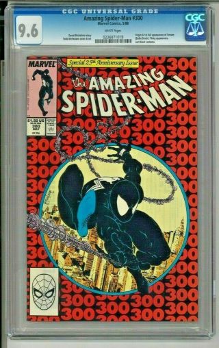 1988 Marvel Spider - Man 300 1st Appearance Venom Todd Mcfarlane Cgc 9.  6