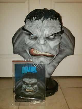 Gray Hulk Life Size Bust Sideshow Collectibles 1:1 Scale Marvel Exclusive