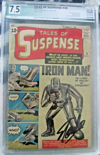 Tales Of Suspense 39 (1st Ironman) Stan Lee Signature Pgx 7.  5 No Cgc Holy Grail