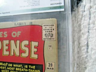 TALES OF SUSPENSE 39 (1ST IRONMAN) STAN LEE SIGNATURE PGX 7.  5 NO CGC HOLY GRAIL 4