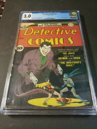 Detective Comics 69 Cgc 3.  0 Classic Batman Joker Cover Key.