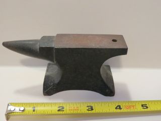 Vintage Miniature Cast Iron Anvil,  4 1/2 " Long,  1 Lb 6 Oz,  English Style