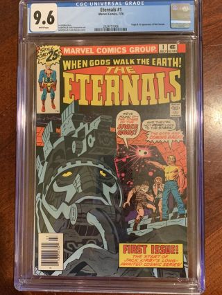 The Eternals 1 Cgc 9.  6 White Pages First Appearance 1st App 1976 Nm,  Origin