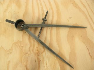 Vintage L.  S.  Starrett 6 " Divider Caliper Tool Compass Quick Adjust Athol Mass