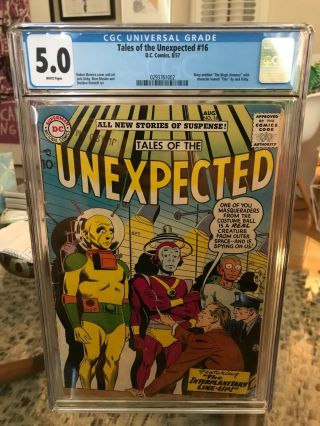 Tales Of The Unexpected 16 Cgc 5.  0 Jack Kirby First " Thor "