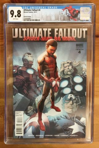 Ultimate Fallout 4 - 2nd Print Cgc 9.  8 - 1st Miles Morales - Spidey Label