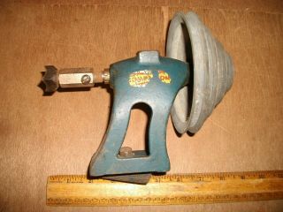 V383 Vintage Cast Iron Wood Lathe Head Stock With 4 Way Pulley
