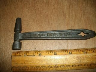 V284 Little Antique Iron Hammer Rudor Mfg.  N.  Y.  C.  Marked Handi Tool