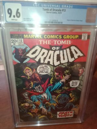 Tomb Of Dracula 13 Cgc 9.  6 (10/73) White Pgs 2nd Blade Appearance & Origin
