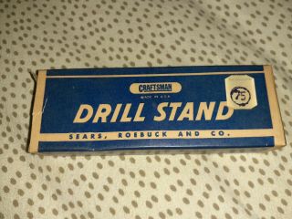 Vintage Craftsman Drill Stand Index Size 1/16 To 1/2 Inch Bit Holder Made & Usa