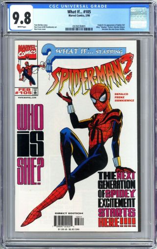 What If.  105 (1998) Cgc 9.  8 1st Appearance Of Spider - Girl Mayday Parker