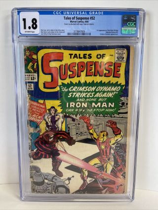 Tales Of Suspense 52 Cgc 1.  8 Ow/w Marvel 1964 Comic Black Widow 1st Appearance