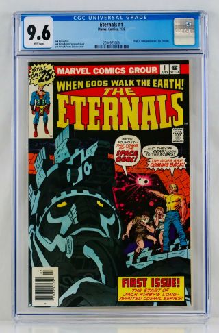 The Eternals 1 Cgc 9.  6 White Pages First Appearance Origin 1st App 1976 Nm,