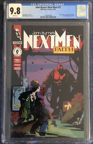 John Byrne’s Next Men 21 Cgc 9.  8 First Appearance Of Hellboy In Full Color