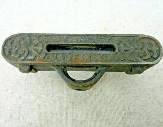 Antique Cast Iron Stanley Tool Decorative Cast Front 1896 Line Level 3 Inch