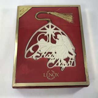 Retired Lenox 6th In Series Oh Holy Night Christmas Ornament Nativity Jesus Mary