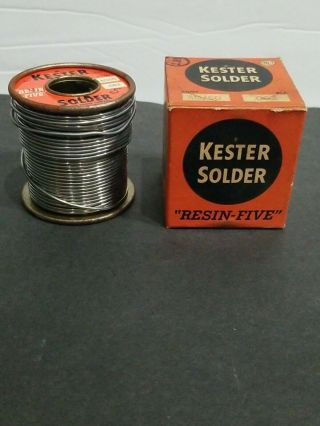 Vintage Kester 40/60 Alloy Solder.  062 Dia.  Spool Welding With Box
