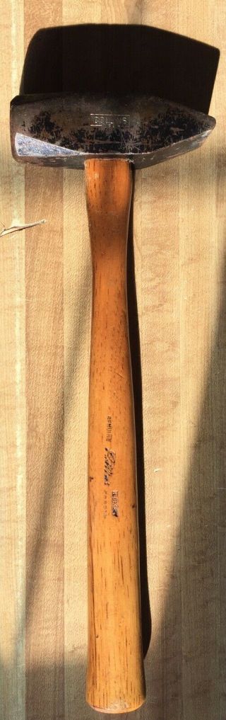 Vintage Collins Cross Peen Hammer 2 1/2 Pound With Hickory Handle