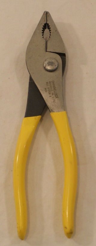 Rare Vtg Channellock Pliers No.  8420 Bell Systems B 7 3/4