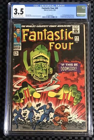 Fantastic Four 49 Cgc 3.  5 1st Full Appearance Galactus 2nd Silver Surfer 1966