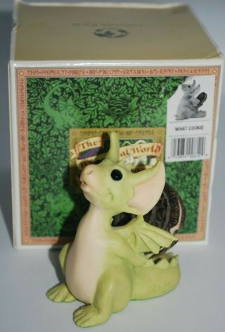 1989 Whimsical World Pocket Dragon " What Cookie? " 3 1/4 " Figurine W/box