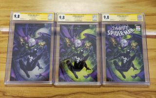 Symbiote Spiderman Scorpian Crain Signed Convention Exclusive Set Of 3 Cgc Ss