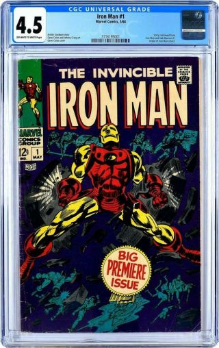 Iron Man 1 - Cgc 4.  5 - 1968 Marvel Key - Origin Of Iron Man Retold