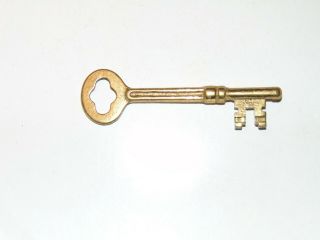 Real Vintage Antique Solid Brass Skeleton Key 3 "