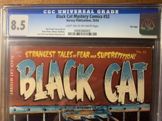 Harvey Publications Black Cat Mystery Comics 52 - CGC 8.  5 - Pre - Code Horror PCH 3