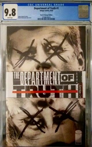 Department Of Truth 1 Cgc 9.  8 Proof Of Concept Variant James Tynion Limited 500