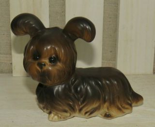 Vintage Lefton Japan Skye Yorkshire Silky Terrier Dog Figurine