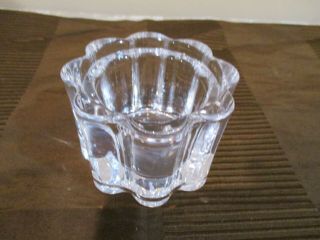 Michael Graves Design Crystal Scalloped Edge Candle Holder,  2 " Tall (1pc)