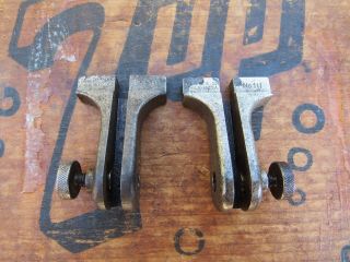Vintage Starrett No.  111 Stair Gage Fixture Attachments Rafter & Framing Squares