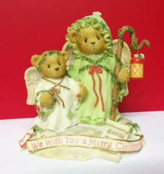 Cherished Teddies We Wish You A Merry Christmas Beverly And Lila Figurine