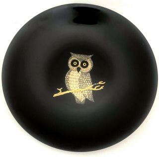 Couroc Of Monterey Owl 7 3/4 " Bowl Inlaid Vintage Mid Century 1960 