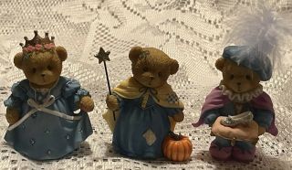 Set Of 3 Cherished Teddies: Cinderella,  The Fairy Godmother & The Prince