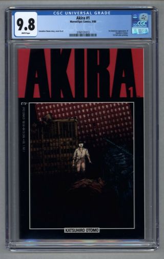 Akira 1 1st Print $3.  50 Cvr 1988 Katsuhiro Otomo Epic Marvel Copper Age Cgc 9.  8