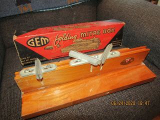 Vintage Gem Folding Miter Box W/box.