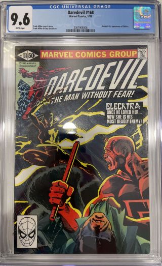Daredevil 168 - Origin & 1st Appearance Of Elektra - Cgc 9.  6 W/ White Pages