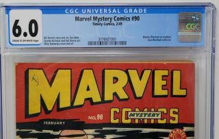 Marvel Mystery Comics 90 CGC 6.  0 Capt America,  Human Torch,  Sub 2