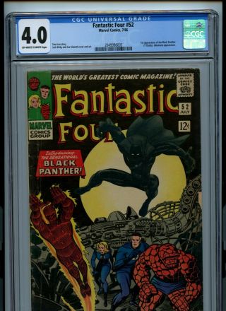 Fantastic Four 52 Cgc 4.  0 1st Appearance Of The Black Panther