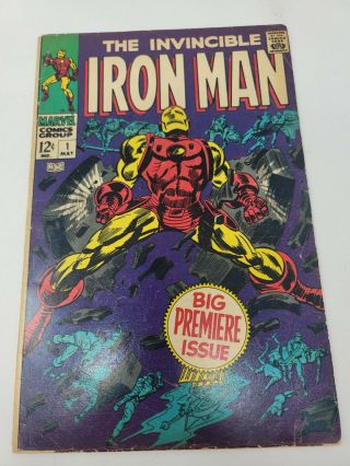 Iron Man 1 4.  0 4.  5? - 1968 Marvel Key - Origin Of Iron Man Retold Solid Book