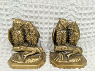 ^vintage Pm Craftsman Brass Mid Century Wise Owls Bookends