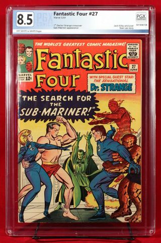 Fantastic Four 27 Pgx 8.  5 Vf,  Very Fine Plus - 1st Dr.  Strange Crossover,  Cgc