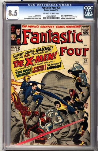 Fantastic Four 28 Cgc 8.  5 Oww Early X - Men Appearance