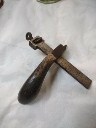 Antique C.  S.  Osborne Pistol Grip Leather Slitting Draw Gauge Tool