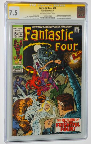 FANTASTIC FOUR 94 CGC 7.  5 SS SIGNED BY STAN LEE 1ST APP AGATHA HARKNESS 2