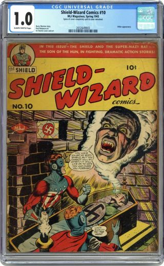 Shield - Wizard Comics 10 Cgc 1.  0 1943 2032649003
