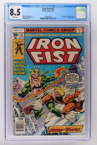 Iron Fist 14 - Marvel 1977 Cgc 8.  5 1st Appearance Of Sabretooth (victor Creed).