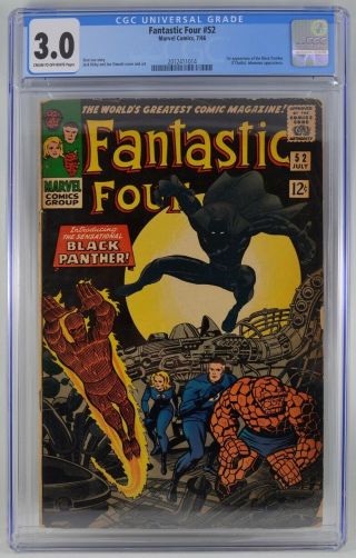 Fantastic Four 52 Cgc 3.  0 1st Appearance Black Panther 1966